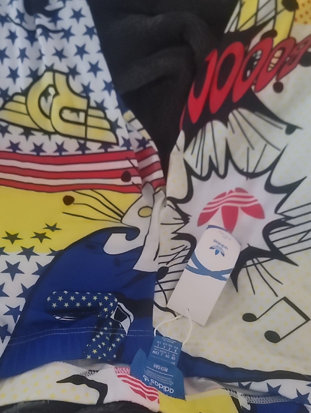 Adidas x Rita Ora Comic Print 3pc Set Hoodie (XL) Leggings (L) Sneakers (10) - Picture 15 of 16